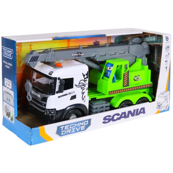 Фото - Наземная спецтехника TechnoDrive Mid Truck – АВТОКРАН SCANIA (свет, звук) (3006KS)